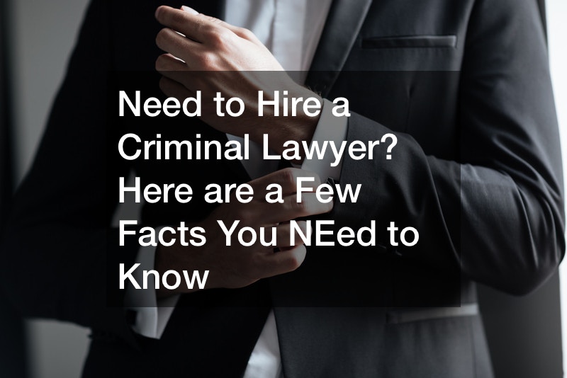 Need to Hire a Criminal Lawyer? Here are a Few Facts You Need to Know